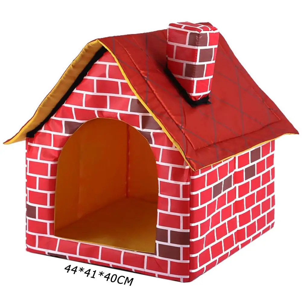 

Dog Cat Bed House Soft Plush Kennel Puppy Cushion Small Dogs Cats Nest Winter Warm Sleeping Pet Dog Bed Pet Mat Supplies