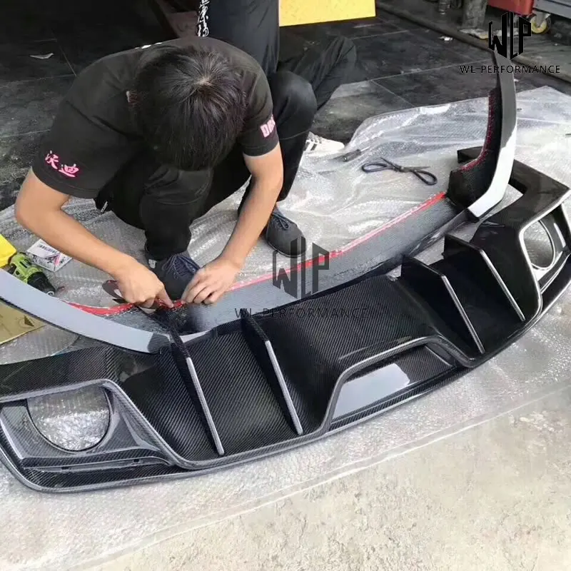 Высококачественный карбоновый задний диффузор для губ автомобильный комплект