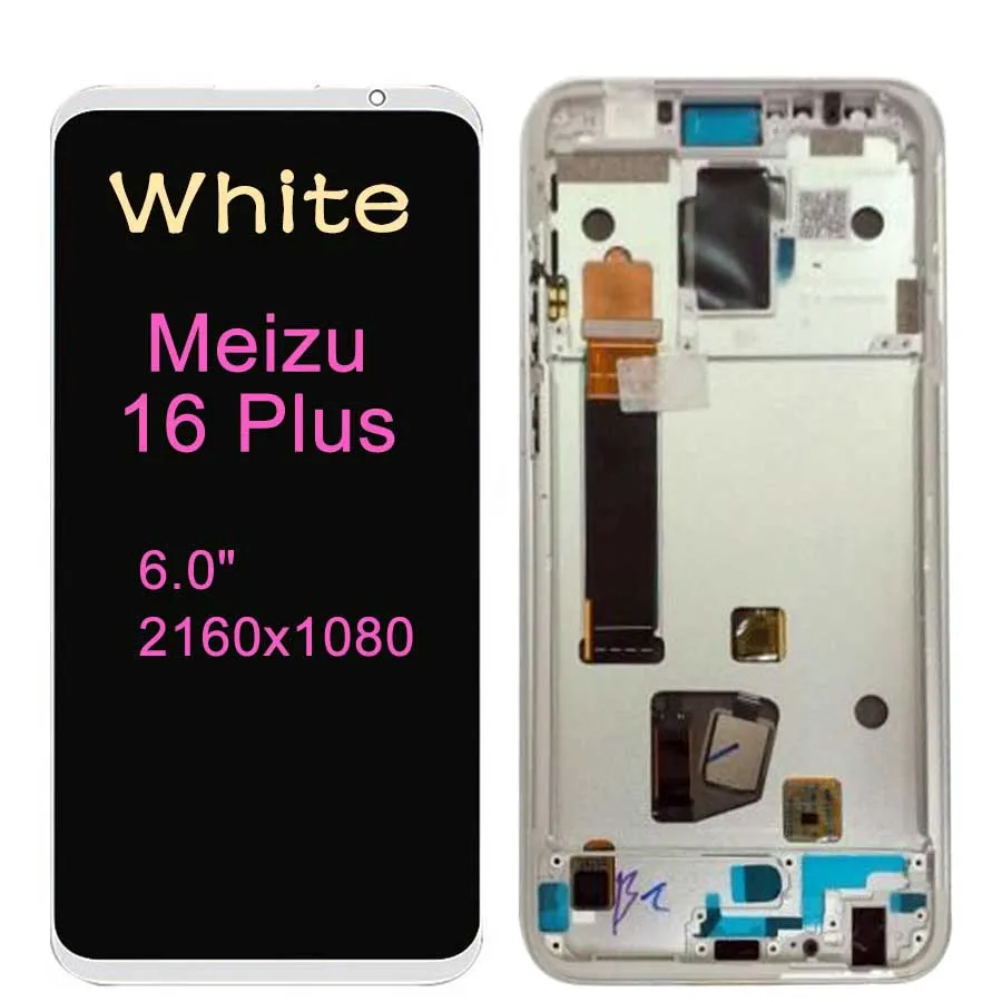 Meizu 16 ЖК-дисплей Дисплей кодирующий преобразователь сенсорного экрана в сборе запасные 16th M882Q M8821H M872Q M872H для Meizu 16 плюс ЖК-дисплей 16X Экран
