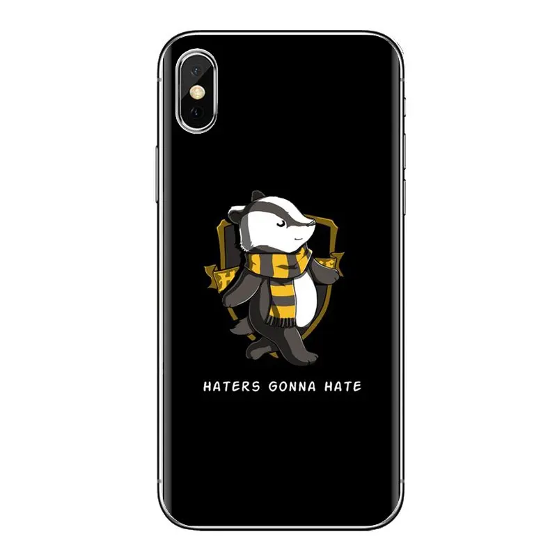 Прозрачный ТПУ чехол Breezy Badger animals для iPhone XS Max XR X 4 4s 5 5S 5C SE 6 6S 7 8 Plus samsung Galaxy J1 J3 J5 J7 A3 A5