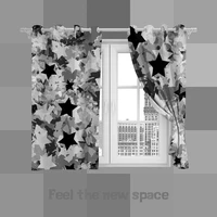 perforated hook 3d blackout curtains abstract star modern custom full blackout sunscreen windows bedroom living room decoration