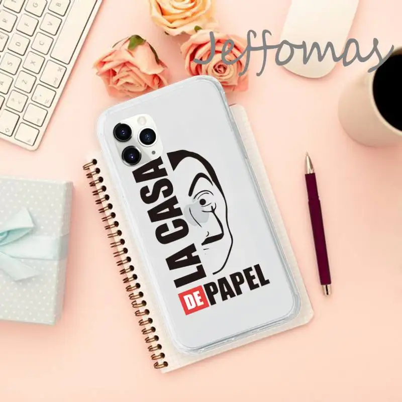

Spain TV Money Heist House Phone Case Transparent for iPhone 11 12 mini pro XS MAX 8 7 6 6S Plus X 5S SE 2020 XR