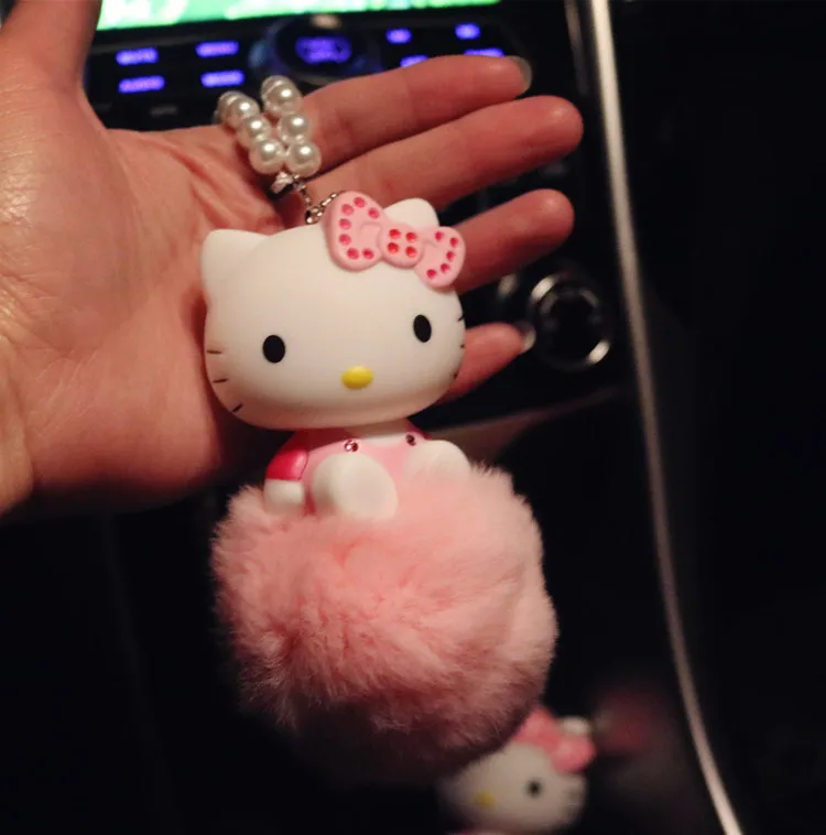 5 Милый Кот hello kitty брелоки КТ для автостайлинга Interio висячий брелок в виде кукол автомобиль шкентель стиля Висячие зеркало заднего вида - Цвет: 5
