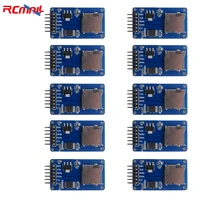 rcmall 10pcs micro sd card tf card read write module spi with level converter chip for arduino
