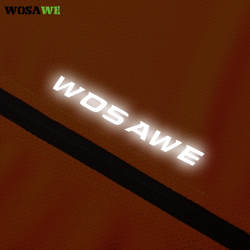 Мужская Светоотражающая куртка WOSAWE для езды на велосипеде с длинным рукавом