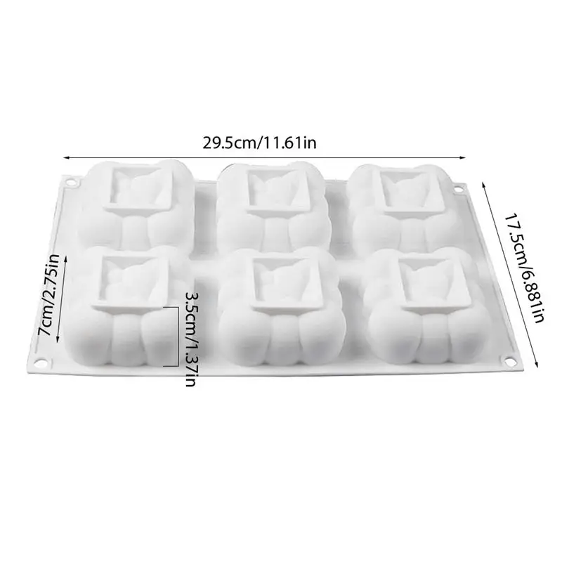 

6 Cavity DIY Cloud Shaped Silicone Mold Cake Mousse Mold For Baking Chocolate Dessert Baking Pan Cake Decorating Tools Bakeware