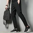 50% HOT2021 мужские повседневные быстросохнущие спортивные брюки для фитнеса, мужские однотонные тонкие уличные брюки, летние дышащие облегающие брюки-карандаш