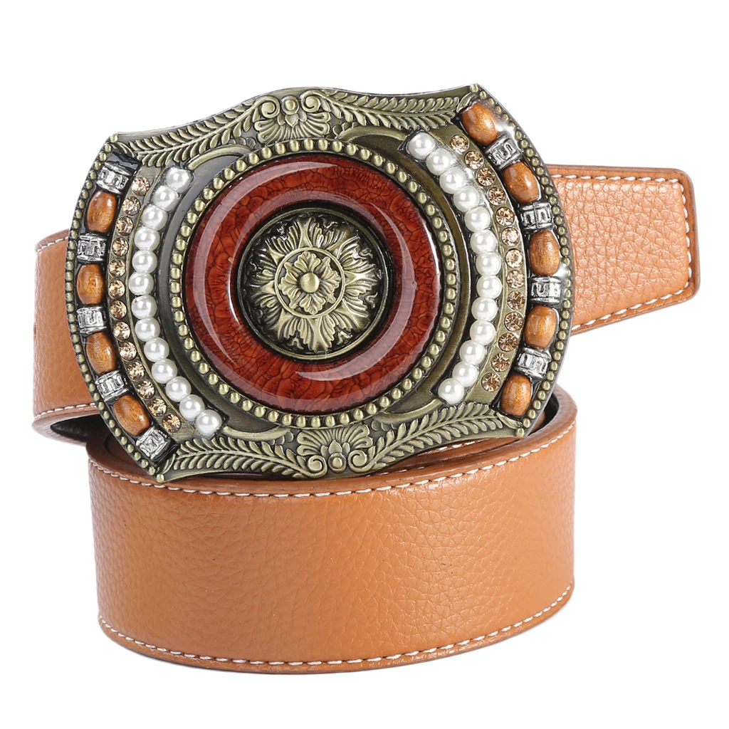 

Handmade Western Belt Buckle & Leather Strap Belt - Vintage Native Indian Cowboy Cowgirl Belt buckles