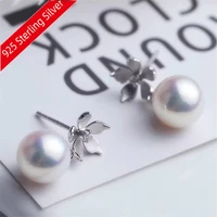 new ear hook 925 pure silver earrings jewelry findings diy woman tassel pearl earrings accessories for jewelry wholesale