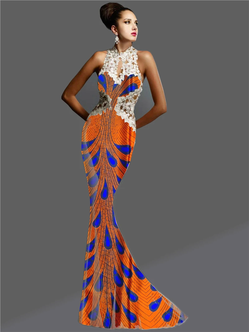 

LIULANZHI royal blue african silk wax fabric printed wax fabric 2019 new arrival silk satin wax fabric for dresses wedding XDA01