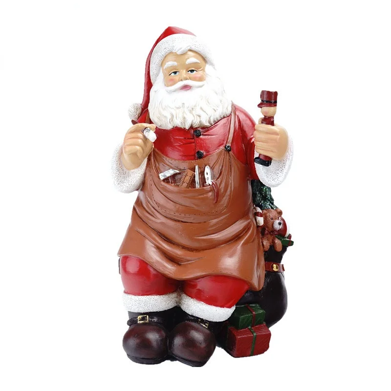

Deco Christmas Interior Statues Home Decor Christmas Ornaments 2021 Santa Play Piano Craftsman Sculptures Figurines For Interior