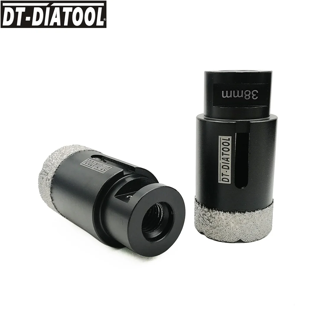 

DT-DIATOOL 2pcs M14 Dia 38mm Vacuum Brazed Diamond Dry Drill Core Bits Porcelain Tile Hole Saw Granite Marble Stone Drilling Bit