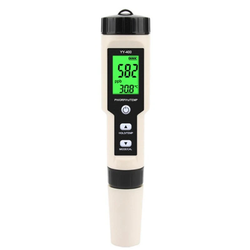 

YY-400 PH/ORP/H2/TEM Hydrogen Ion Concentration Water Quality Test Pen Digital Water Meter (Backlight)