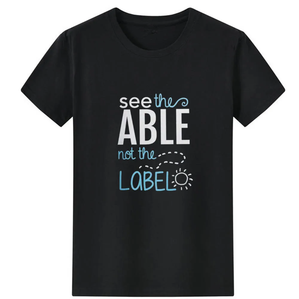 

See The Able Not The Label Woman Tshirt Top Abstract Sun Print T Shirts for Women O-neck Loose Casual Short Sleeve Tee Female