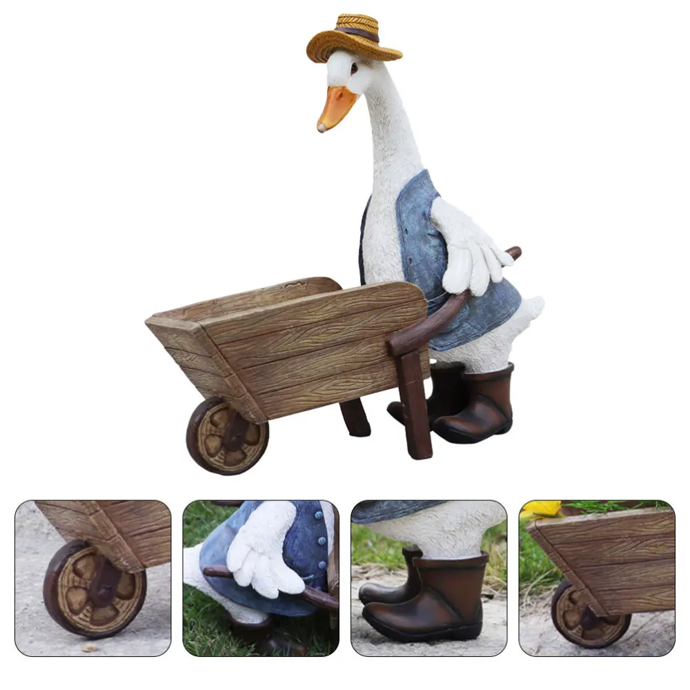 

1pc Exquisite Resin Flowerpot Decorative Duck Shaped Succulent Container