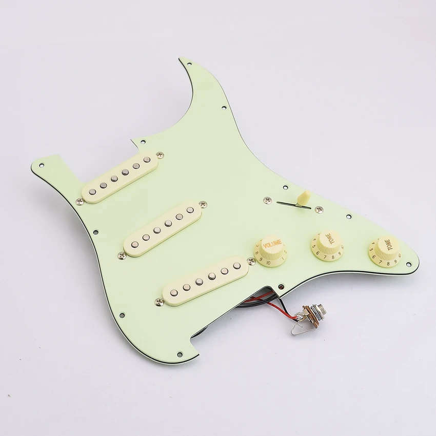 

1 компл. Alnico Single Coil SSS электрогитара Pickguard пикап загруженная Предварительно Проводная царапина пластина для ST электрической гитары ra