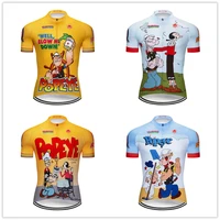 banesto 2020 summer popeye cycling jersey bicycle clothing breathable short sleeve shirt men bike shorts 9d gel pad