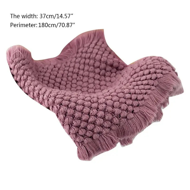 

Cotton Wool Crochet Baby Blanket Chunky Knit Newborn Photography Props Shooting Basket Filler