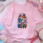 Женская футболка с принтом совы, футболка в стиле Харадзюку с графическим принтом, лето 2021