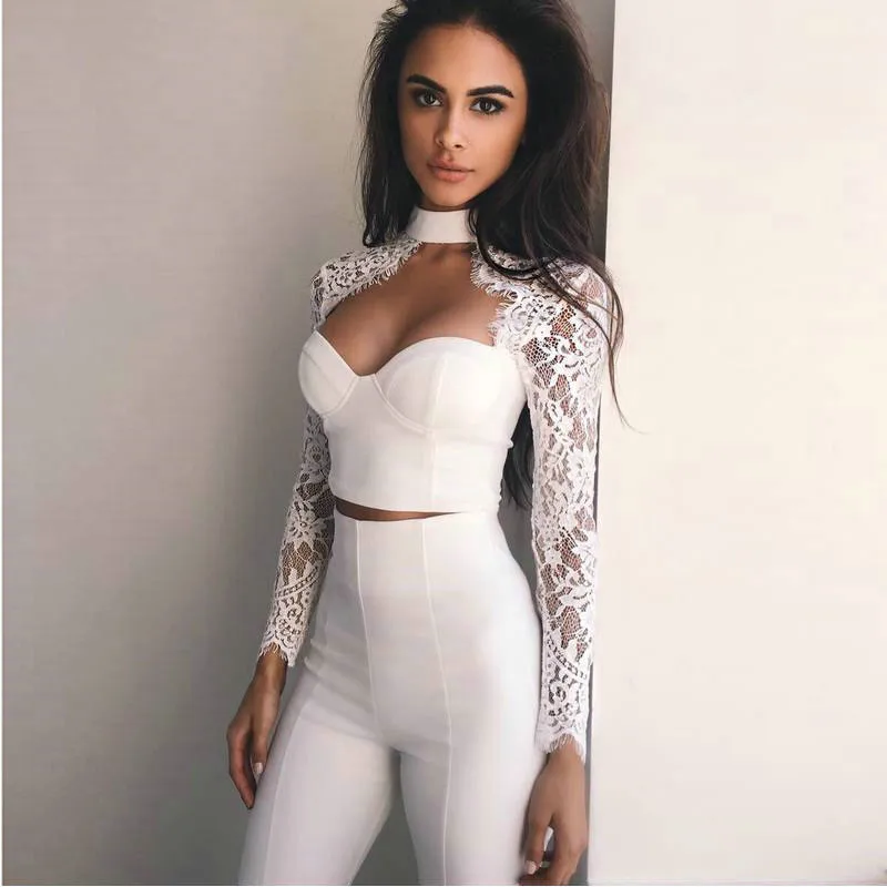 Высокое качество 2020 новый женский костюм элегантный сексуальный белый черный