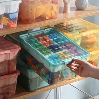 Building Blocks Classified Storage Box For Lego Transparent Toy Organizer With Lid Stackable Portable First Aid Kit Medicine Box