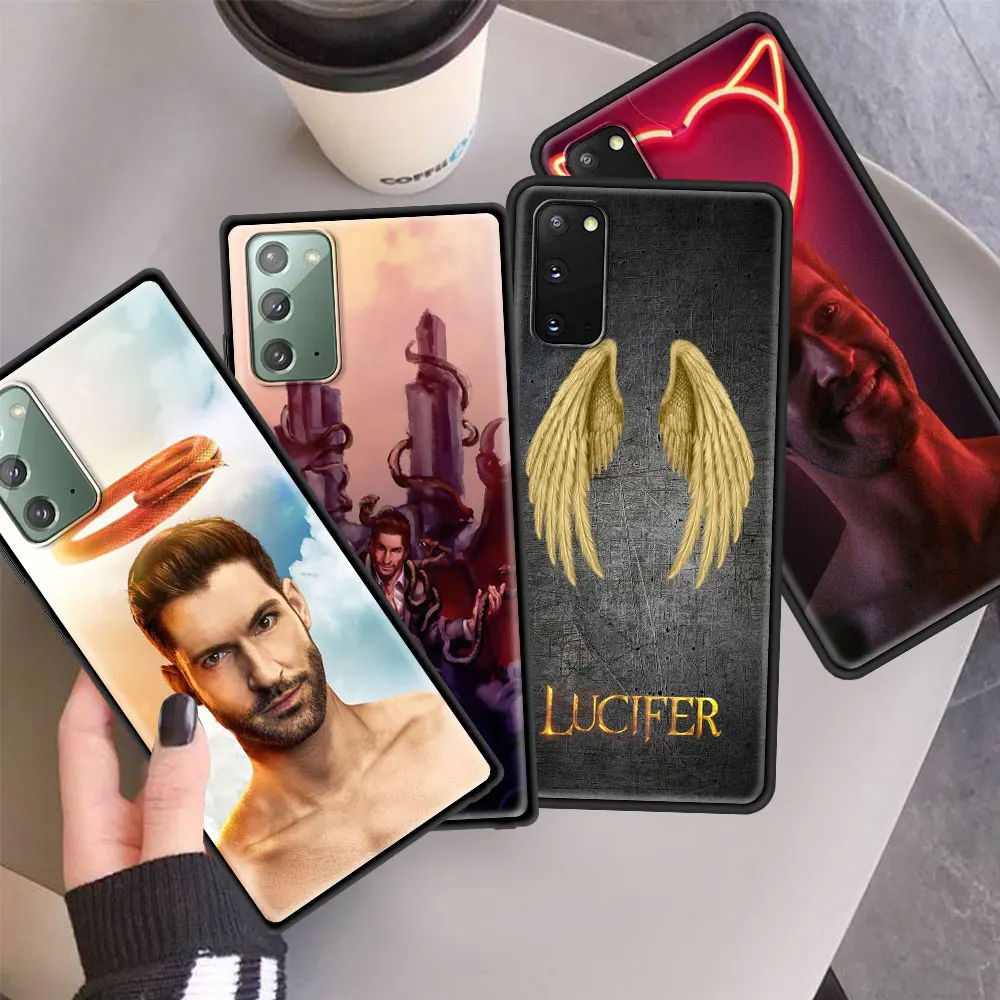 

Silicone Case For Samsung Galaxy S20 FE S10 Plus S21 S9 S8 Note 10 Lite 20 9 Ultra Phone Cover Soft Shell TV Series Lucifer Capa
