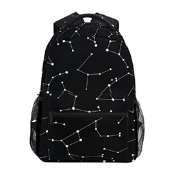 ALAZA черный рюкзак небесная звезда печать сумка мужская большая сумка для путешествий сумка для школьников сумка для ноутбука рюкзак для мужчин подарок - Цвет: 1
