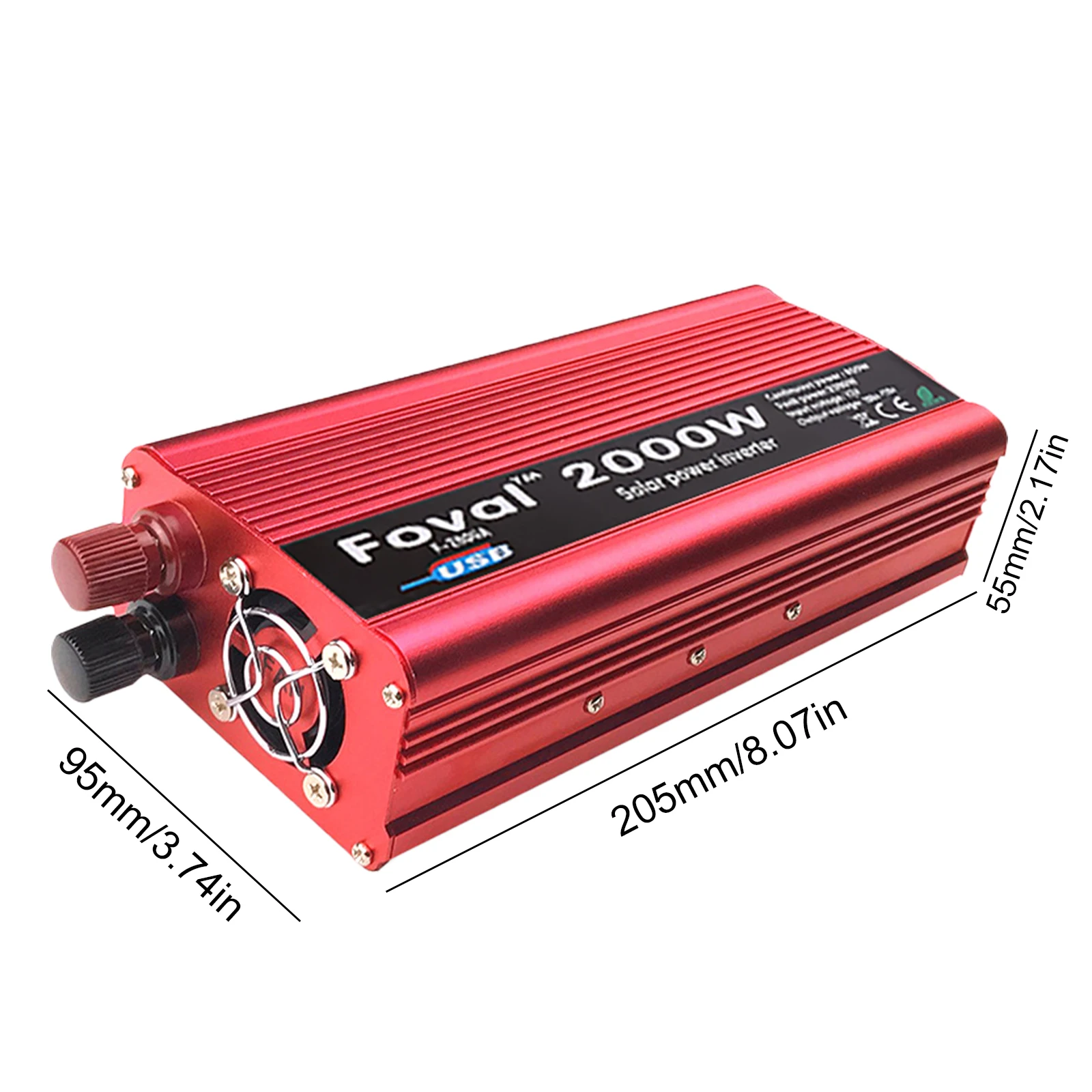

Corrected Sine Wave Endurance 2000W DC 12V to 110V AC Plug Adapter Car Dual Power Inverter