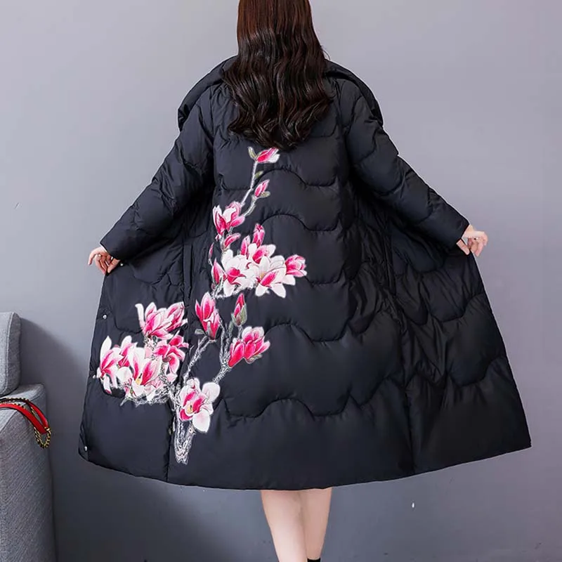 Зимняя женская хлопковая куртка в национальном стиле новинка 2020 Модное теплое