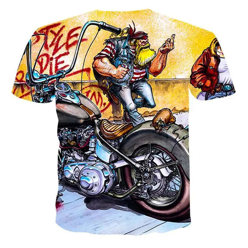 

2020 New Summer Cool Men 'S 3d Printed Motorcycle Style T -Shirt Quick Drying 3d Printing Pattern Xxs -6xl