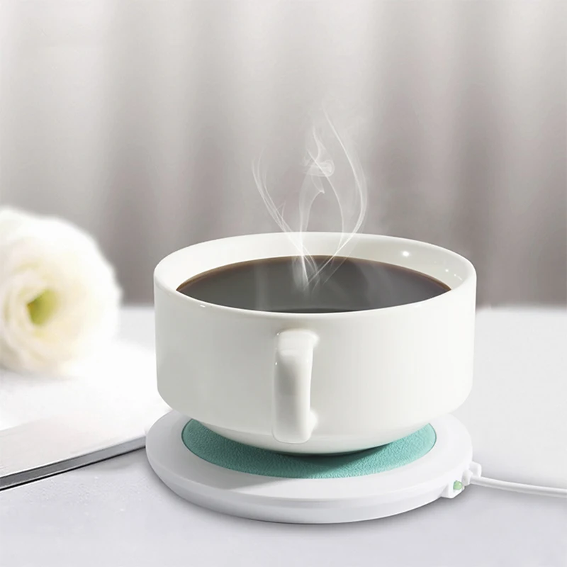 

PU Heat-resistant Electric Insulation Coaster USB Warm Cup Mat Warmer Pad Heating Device Office Coffee Tea Warmer Pad Mat Table