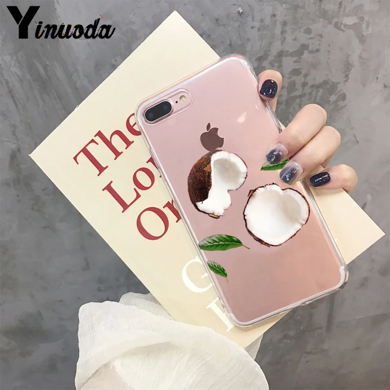 8 Yinuoda кокосовый лимон фрукты Забавный чехол для телефона Apple iPhone 8 7 6 6S Plus X XS max 5 5S SE XR чехол - Цвет: 8