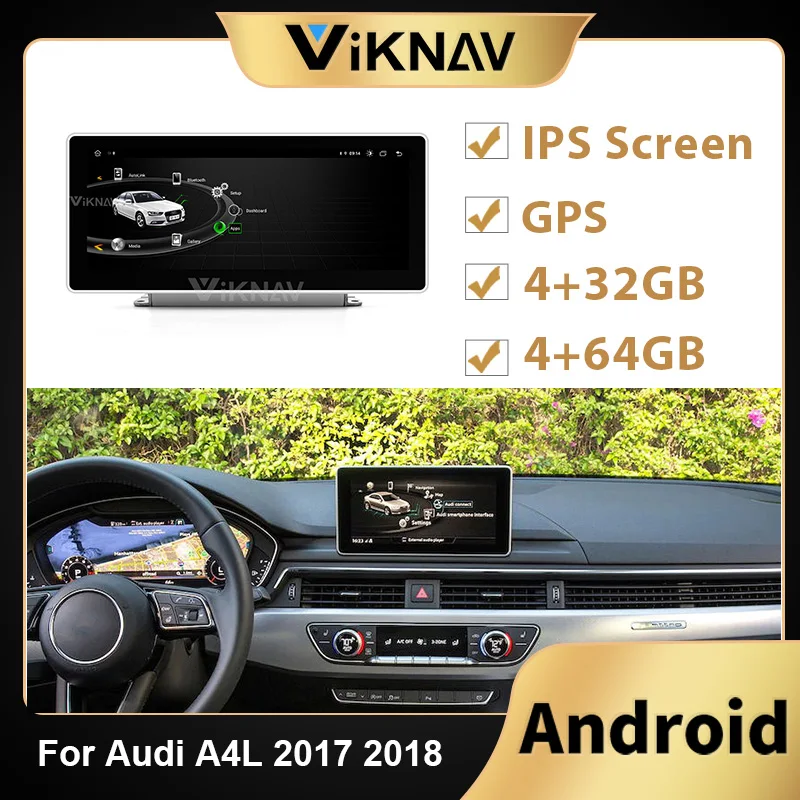 Автомагнитола на Android для AUDI A4L 2017 2018 автомобильный сенсорный экран