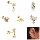 Женские серьги-гвоздики MORSE CODE, маленькие серьги с фианитом, несколько стилей, 925