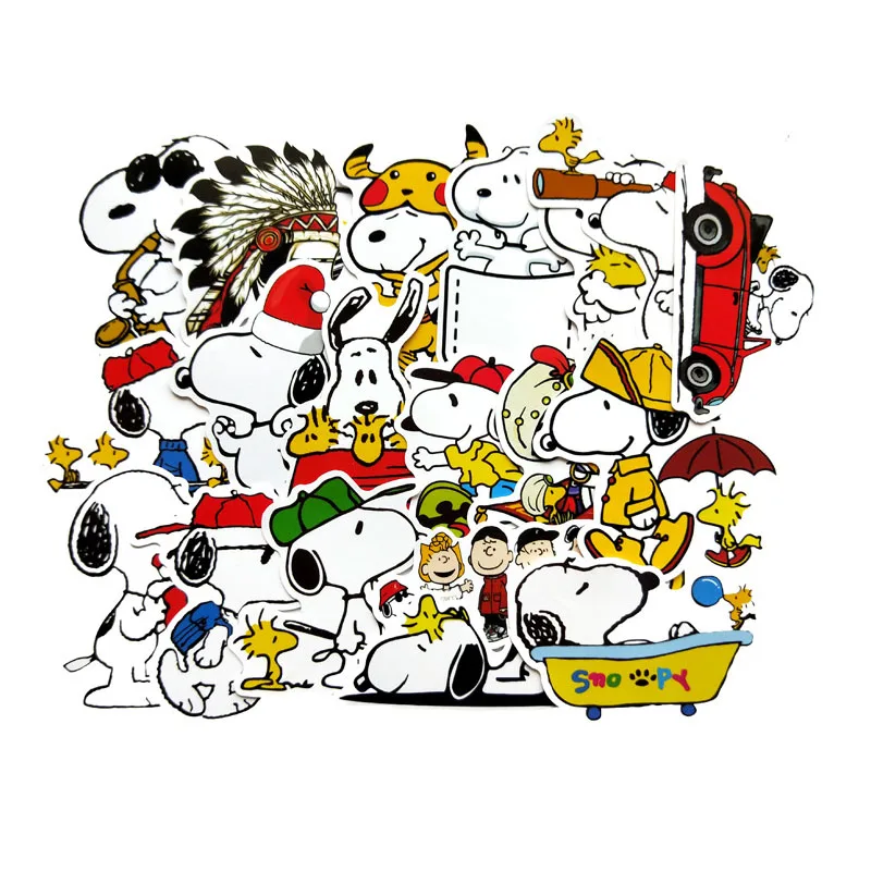 20 шт Мультфильм Снупи Дорожный Чехол наклейки ноутбуки Macbook скейтборды багаг