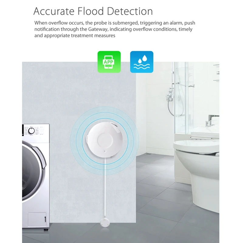 Датчик утечки воды для умного дома Детектор Wifi защита от Высокая
