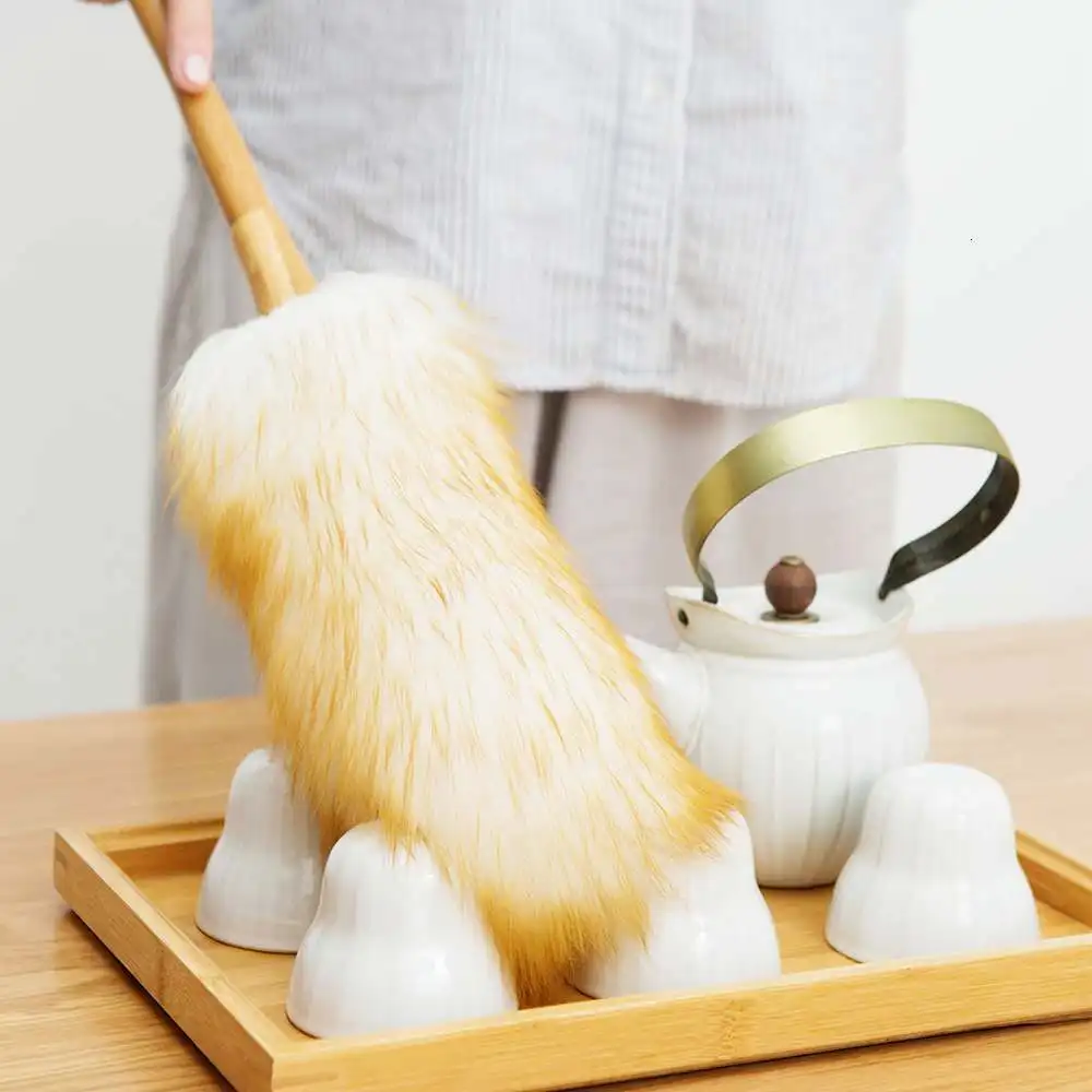 XIAOMI Чистящая тряпка с бамбуковой ручкой Антистатическая мягкая микрофибра