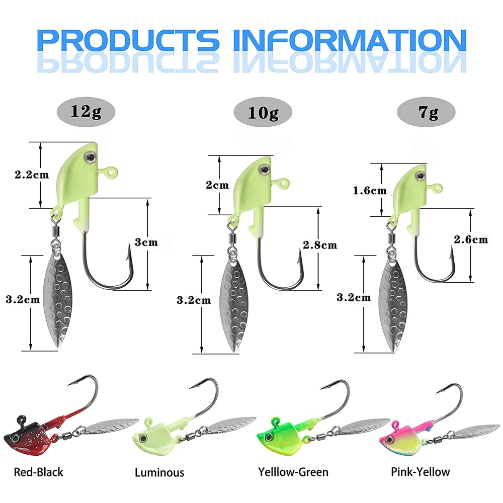 10 шт./коркорт. Свинцовый джиг-головка крючок с ложкой-блесной 3D рыболовный