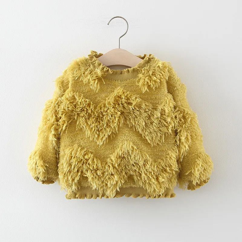 Зимний свитер для маленьких девочек модная верхняя одежда из плотного бархата