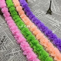 2 yards chiffon three dimensional flower lace 5cm multicolor swimming cap swimsuit accessories diy clothing accessories