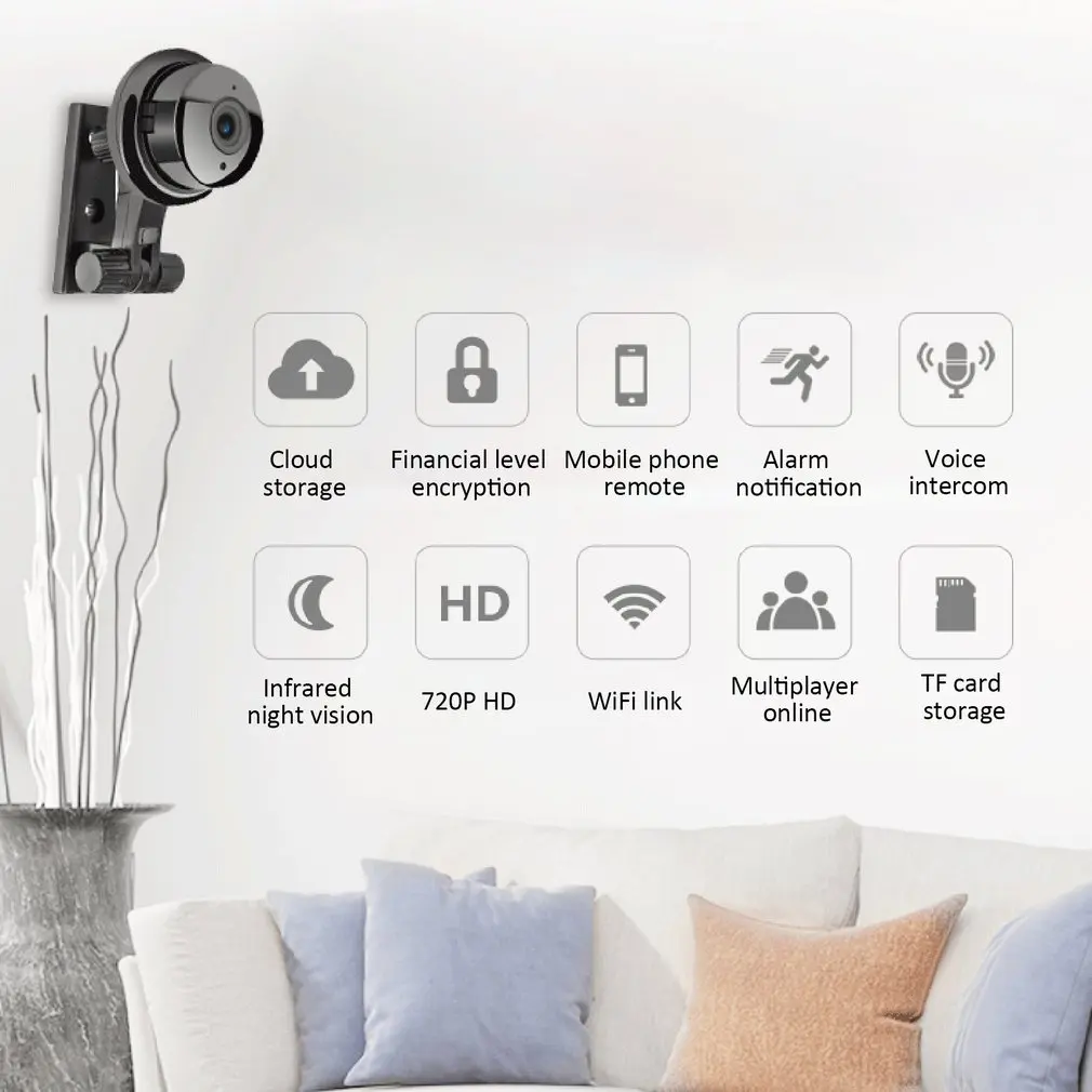 V380 Беспроводная мини wifi IP камера HD 1080P умный дом камера безопасности ночное видение Сеть Hd умная беспроводная камера