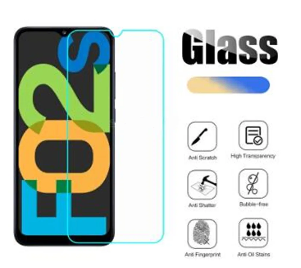3-1PCS Protective Glass Film For Samsung Galaxy F02s Tempered Glass for Samsung A82 F12 NFC M42 5G A32 Xcover 5 Screen Protector