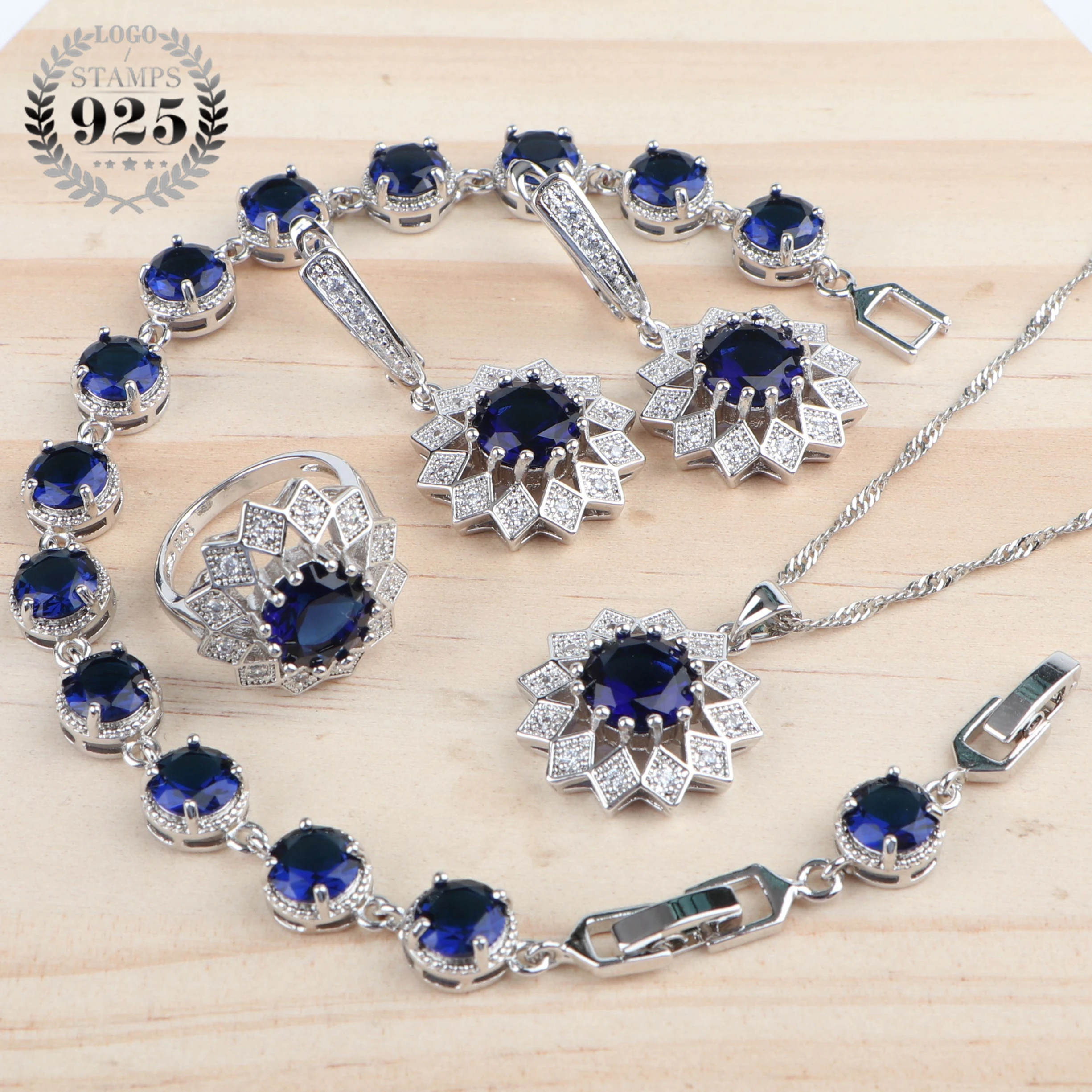 Женский комплект свадебных украшений свадебное ожерелье из серебра 925 пробы с