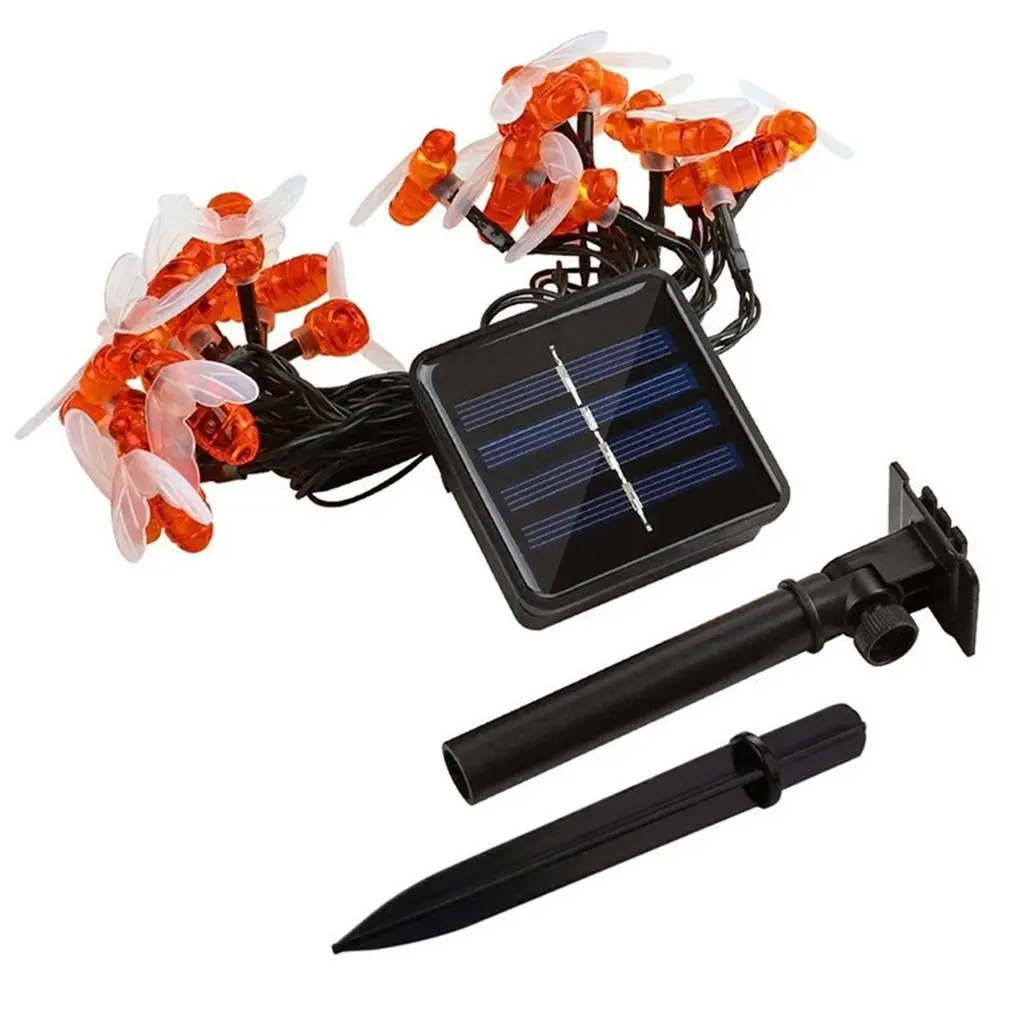 

5M Solar Lights String 20 Led Honey Bee Shape Solar Powered Fairy Lights For Outdoor Home Garden Fence Summer Decoration