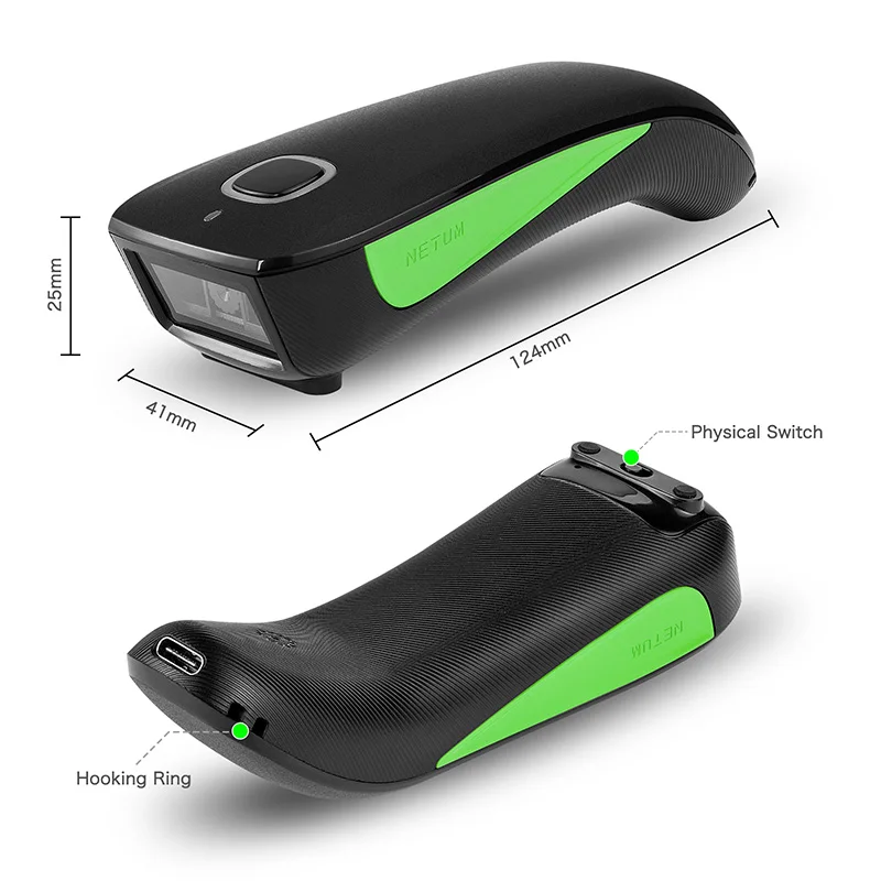 Сканер штрих-кода NETUM C740 беспроводной сканер 1D CCD USB Bluetooth карманный считыватель IOS