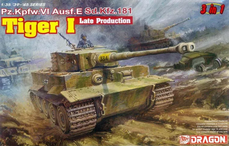 Dragon 6460 1/35 Немецкий Тигр I поздний выпуск дисплей детская игрушка пластиковая