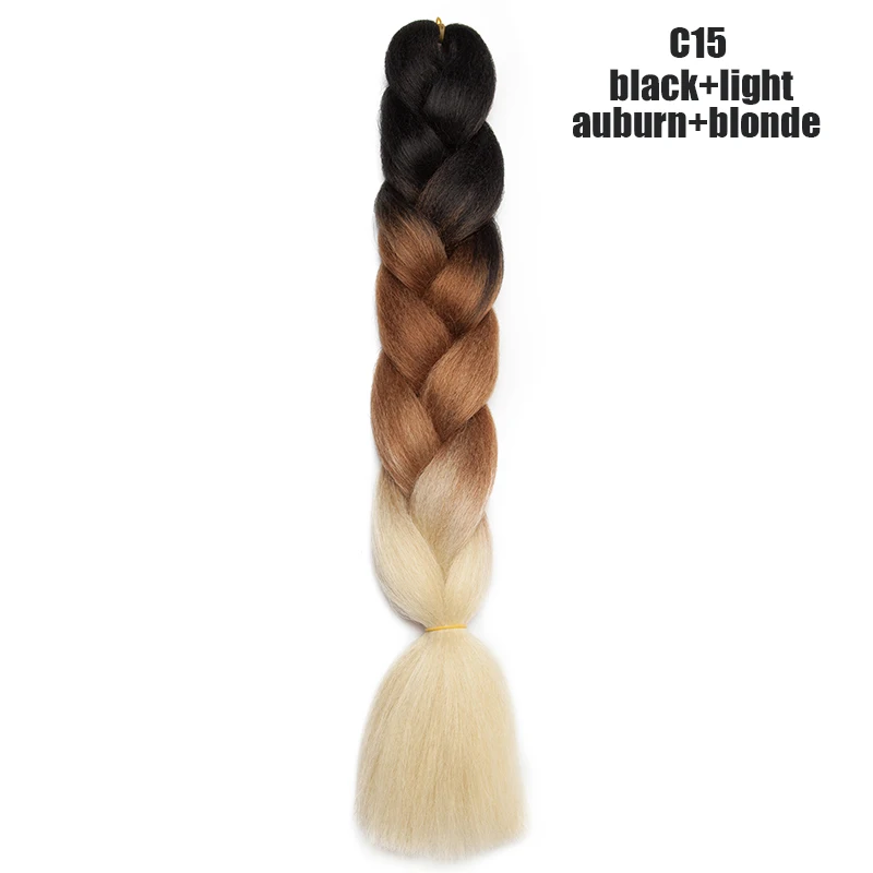#31 Benahair, 24 дюйма, огромные косички, длинные, Омбре, Джамбо, синтетические косички, вязанные волосы, розовый, фиолетовый, синий, красный, наращивание волос, африканские для женщин - Цвет: #31
