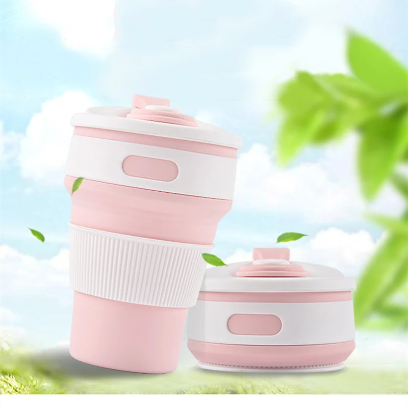 Популярная Складная силиконовая чашка портативная телескопическая складная