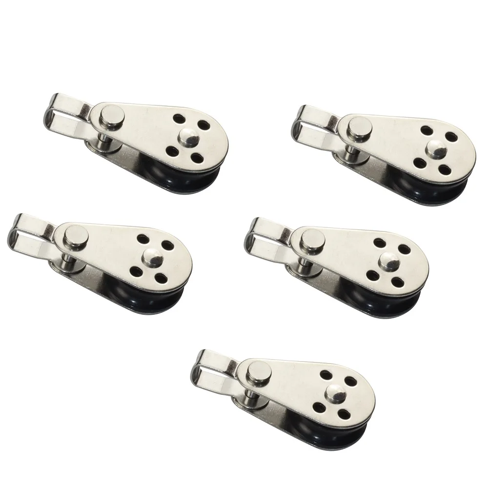 5 шт. Нержавеющая сталь 316 поворотный шкив 25mm канатный блока одвесных проводов