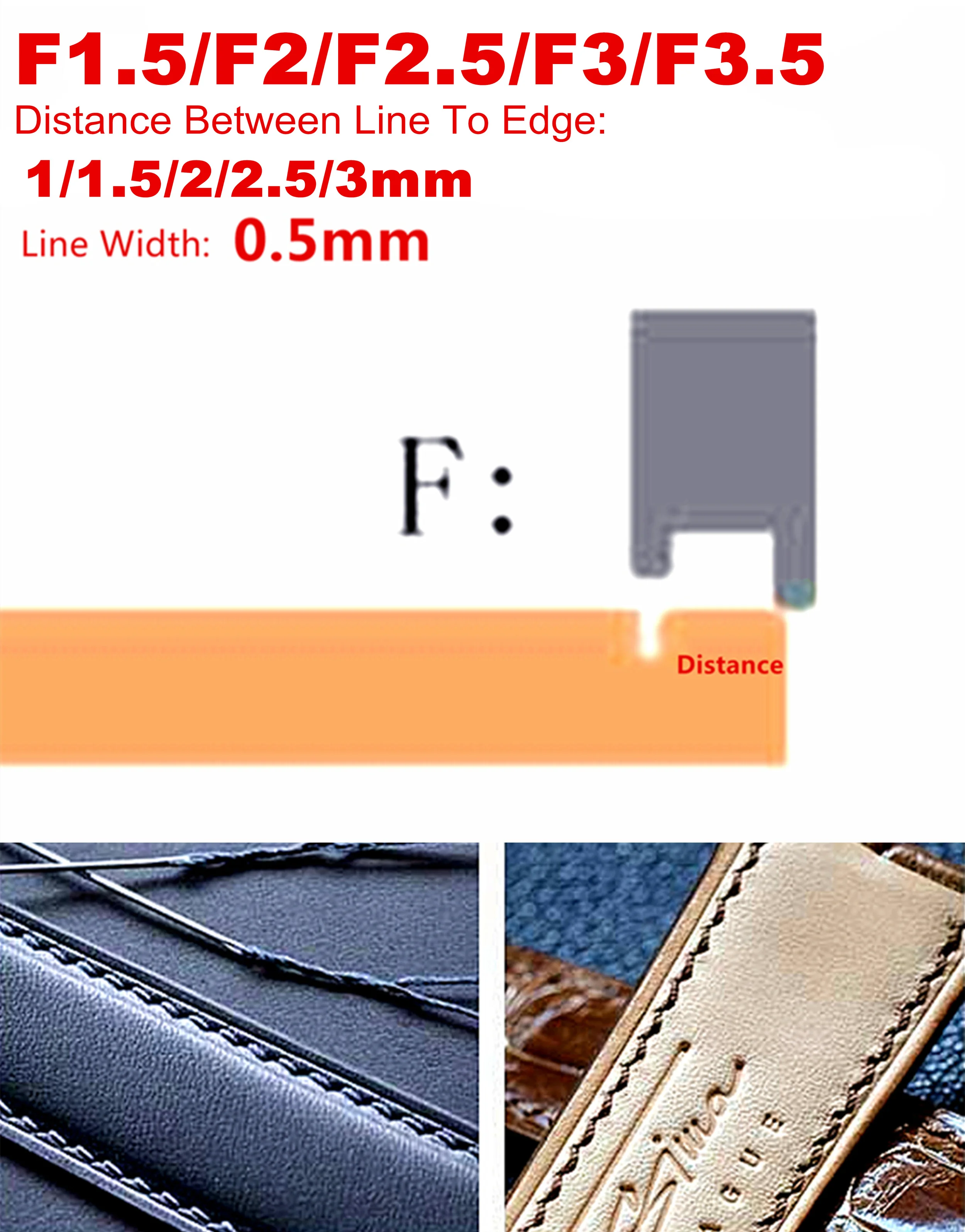 6 видов F Тип Кожа ремесло Электрический край Crease окантовка Creasing машина паяльник